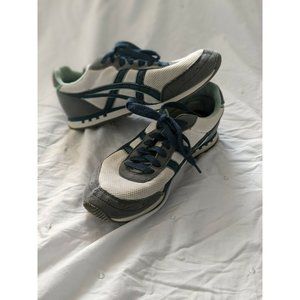 Asics Mateo HQ80K White Navy Gray Fashion Sneakers Shoes Women's Sz 8.5